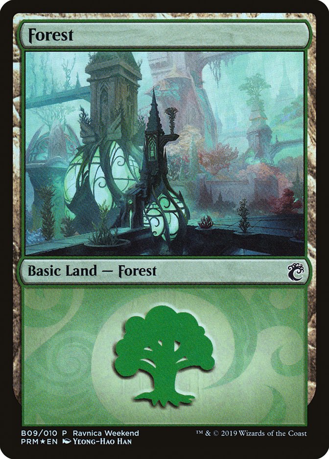 Forest (B09) [Ravnica Allegiance Guild Kit] Magic: The Gathering