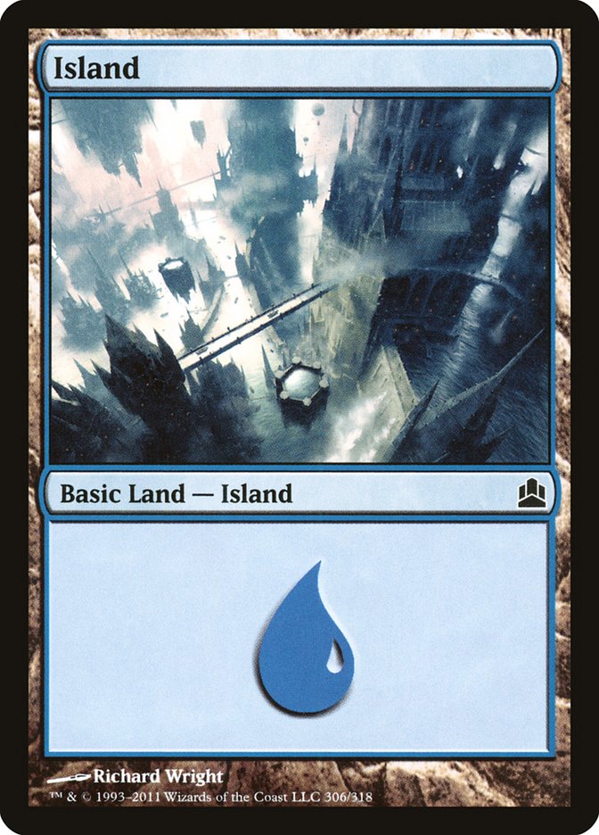 Island (306) [Commander 2011] Magic: The Gathering