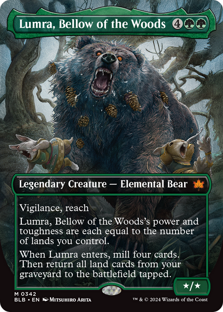 Lumra, Bellow of the Woods (Borderless) (0342) [Bloomburrow] Magic: The Gathering
