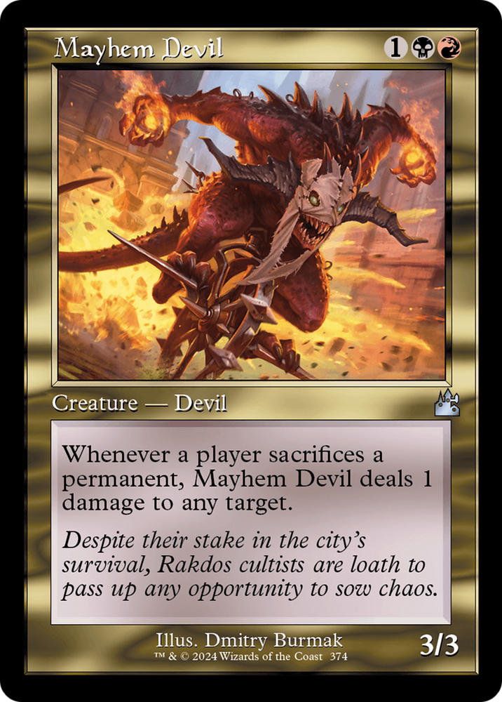 Mayhem Devil (Retro Frame) [Ravnica Remastered] Magic: The Gathering