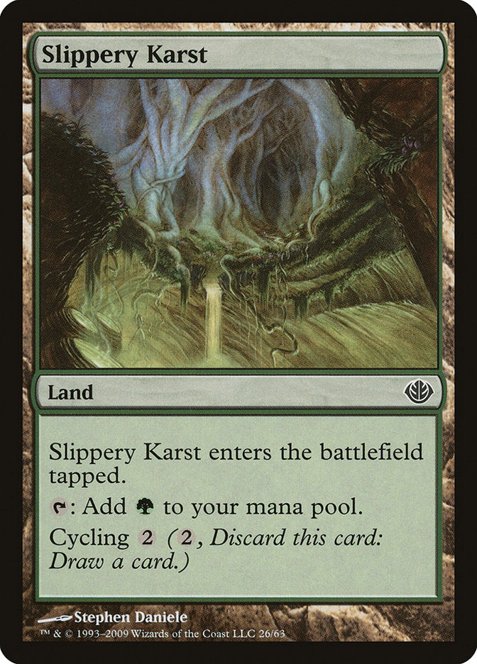 Slippery Karst [Duel Decks: Garruk vs. Liliana] Magic: The Gathering