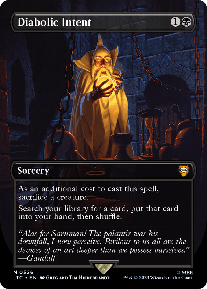 Diabolic Intent (Borderless) [The Lord of the Rings: Tales of Middle-Earth Commander] Magic: The Gathering