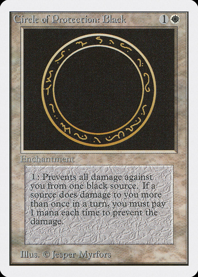 Circle of Protection: Black [Unlimited Edition] Magic: The Gathering