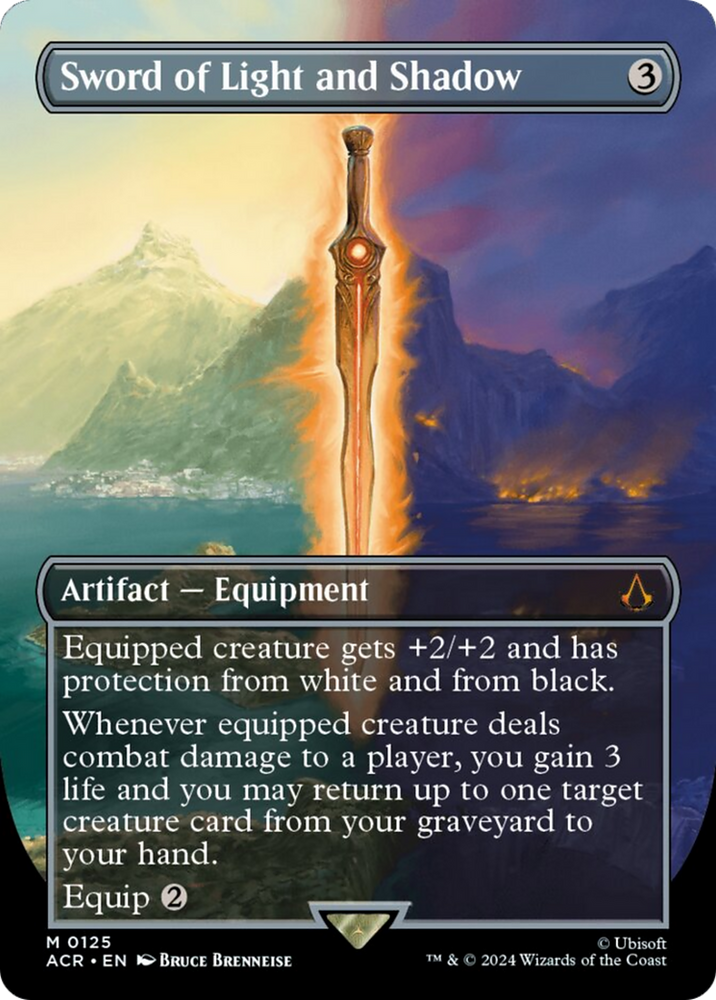 Sword of Light and Shadow (Borderless) [Assassin's Creed] Magic: The Gathering