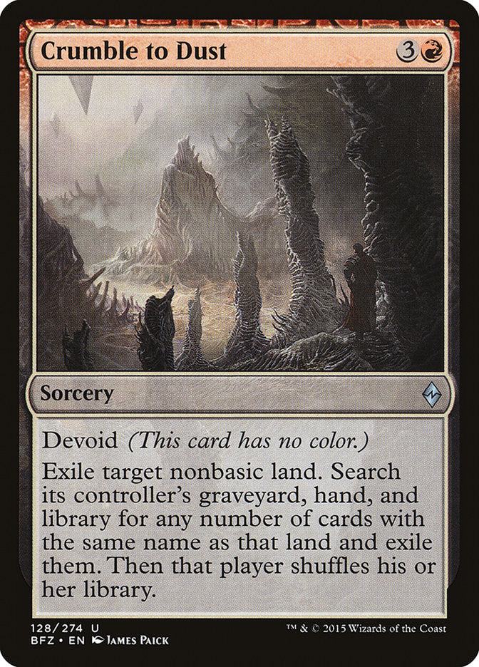 Crumble to Dust [Battle for Zendikar] Magic: The Gathering