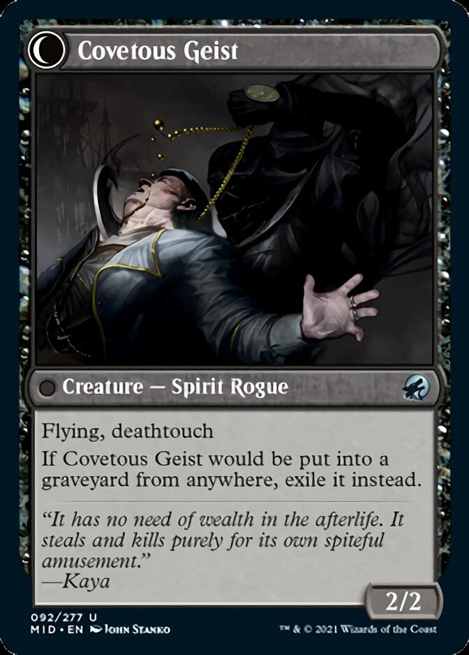 Covert Cutpurse // Covetous Geist [Innistrad: Midnight Hunt] Magic: The Gathering