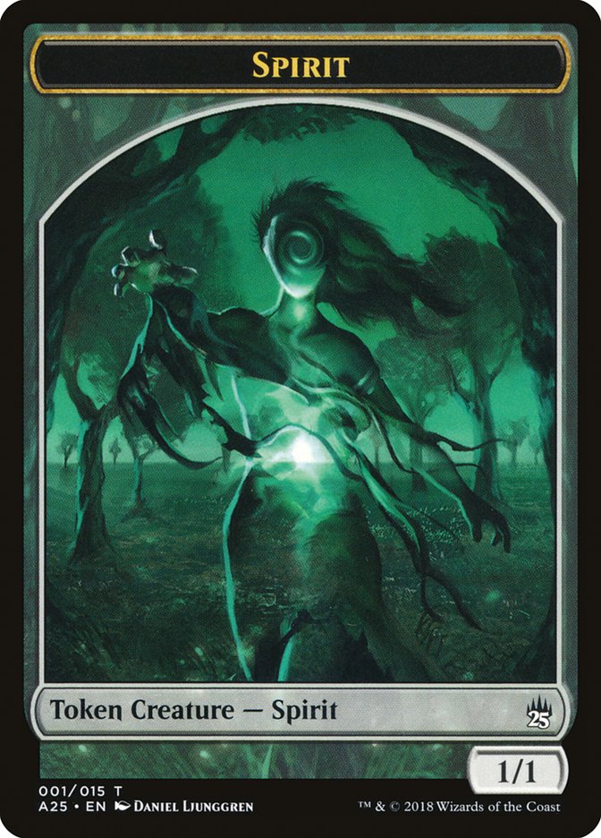 Spirit Token (001/015) [Masters 25 Tokens] Magic: The Gathering