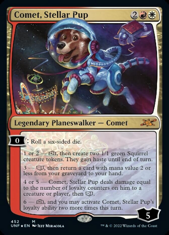 Comet, Stellar Pup (Galaxy Foil) [Unfinity] Magic: The Gathering