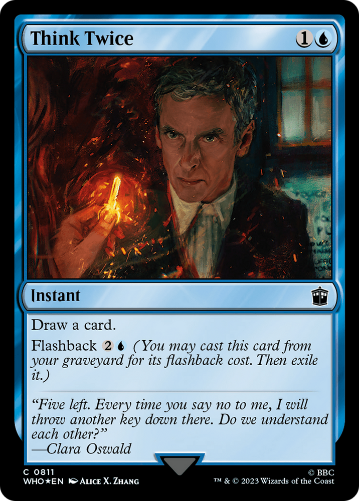 Think Twice (Surge Foil) [Doctor Who] Magic: The Gathering