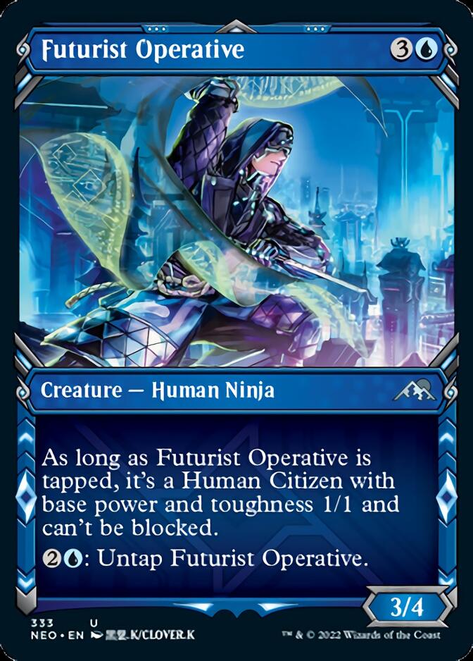 Futurist Operative (Showcase Ninja) [Kamigawa: Neon Dynasty] Magic: The Gathering