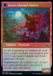 Reckless Stormseeker // Storm-Charged Slasher [Innistrad: Midnight Hunt Prerelease Promos] Magic: The Gathering