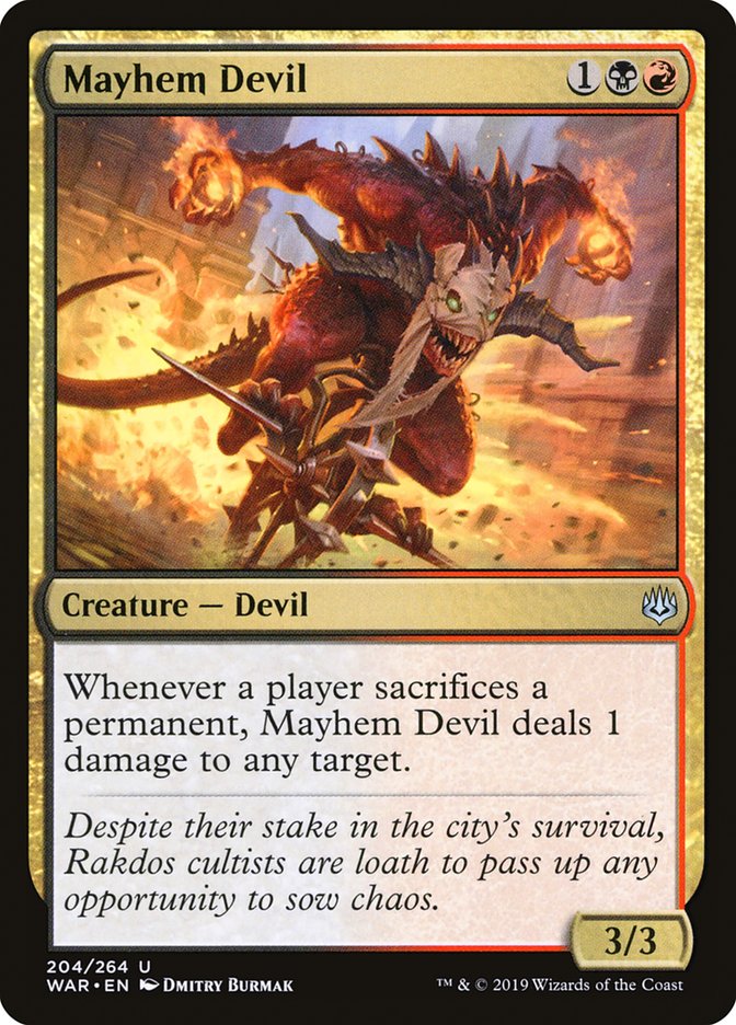 Mayhem Devil [War of the Spark] Magic: The Gathering