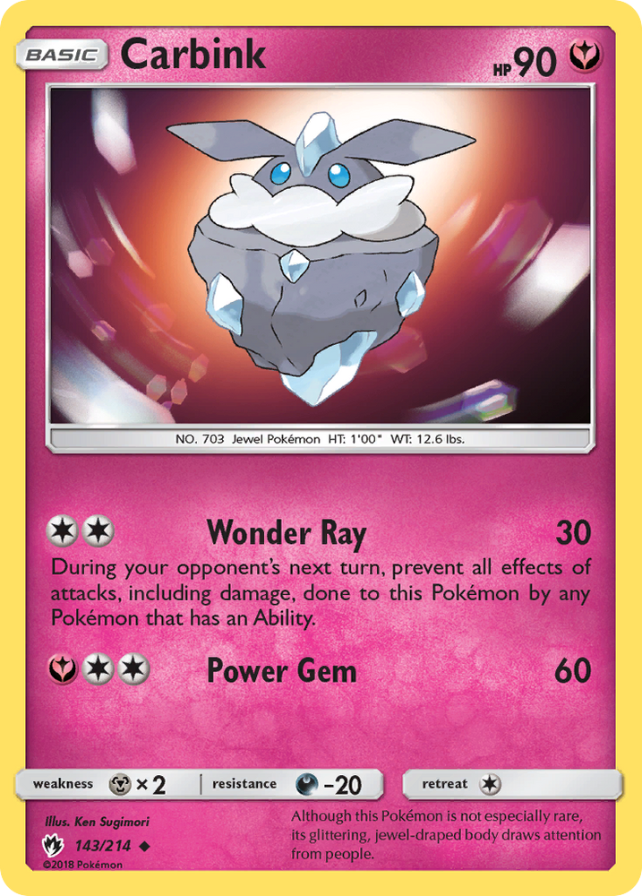 Carbink (143/214) [Sun & Moon: Lost Thunder] Pokémon