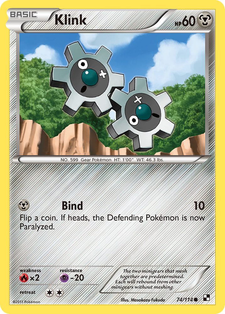 Klink (74/114) [Black & White: Base Set] Pokémon