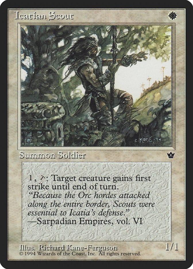Icatian Scout (Richard Kane Ferguson) [Fallen Empires] Magic: The Gathering