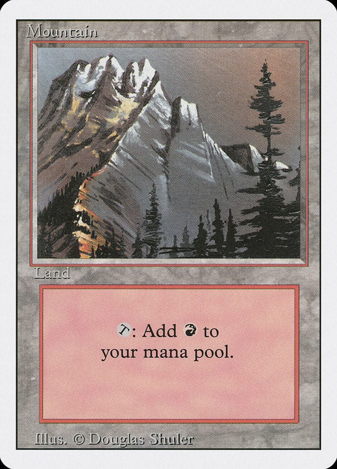 Mountain (Snow Top / Highest Point on Left) [Revised Edition] Magic: The Gathering