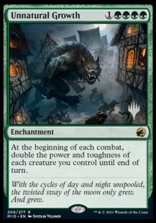 Unnatural Growth (Promo Pack) [Innistrad: Midnight Hunt Promos] Magic: The Gathering