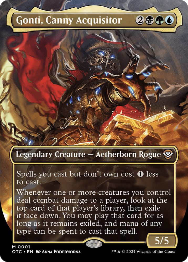 Gonti, Canny Acquisitor (Borderless) [Outlaws of Thunder Junction Commander] Magic: The Gathering