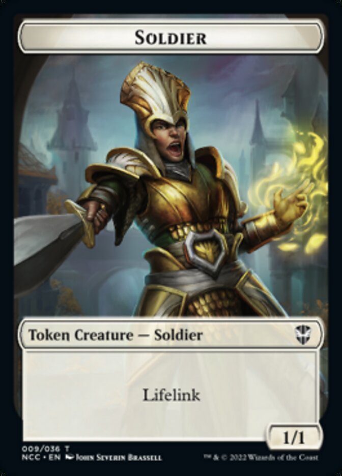 Soldier (09) // Cat Beast Double-Sided Token [Streets of New Capenna Commander Tokens] Magic: The Gathering