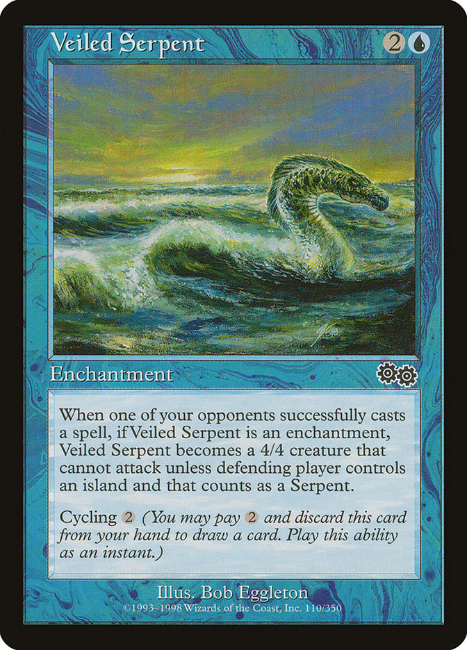 Veiled Serpent [Urza's Saga] Magic: The Gathering