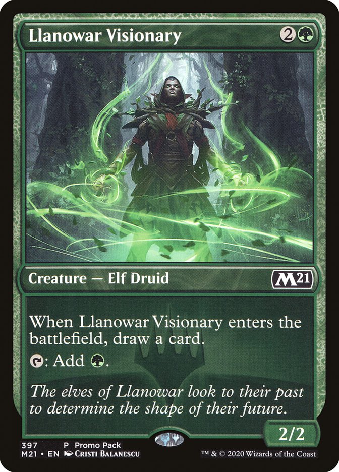 Llanowar Visionary (Promo Pack) [Core Set 2021 Promos] Magic: The Gathering