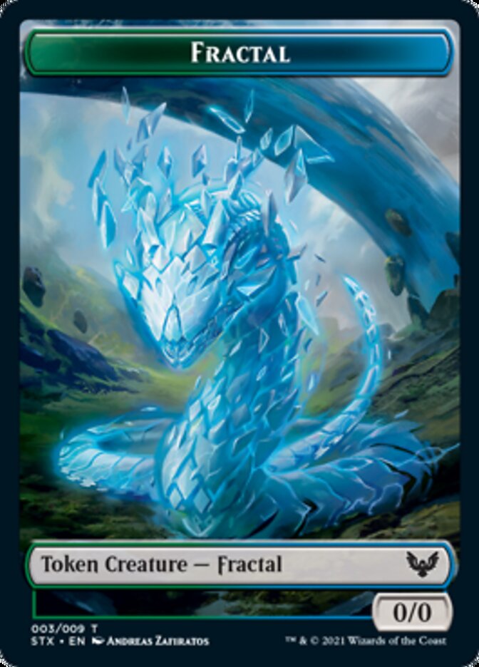 Copy // Fractal Double-Sided Token [Commander 2021 Tokens] Magic: The Gathering