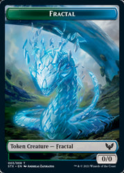 Copy // Fractal Double-Sided Token [Commander 2021 Tokens] Magic: The Gathering