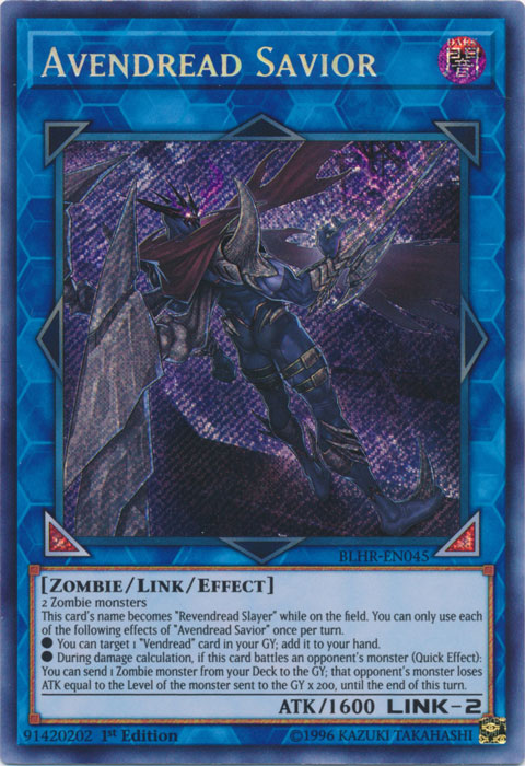 Avendread Savior [BLHR-EN045] Secret Rare - Yugioh Cards For Your TCG Needs!