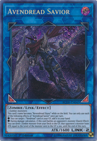 Avendread Savior [BLHR-EN045] Secret Rare - Yugioh Cards For Your TCG Needs!