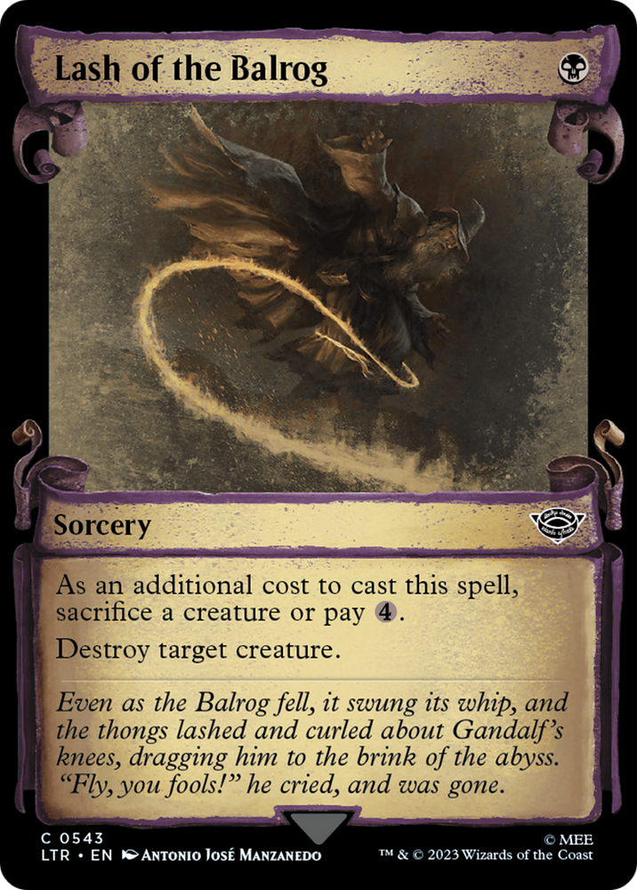 Lash of the Balrog [The Lord of the Rings: Tales of Middle-Earth Showcase Scrolls] Magic: The Gathering