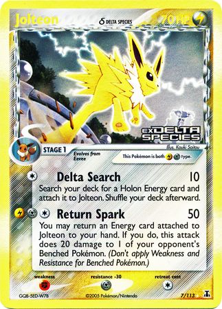 Jolteon (7/113) (Delta Species) (Stamped) [EX: Delta Species] Pokémon