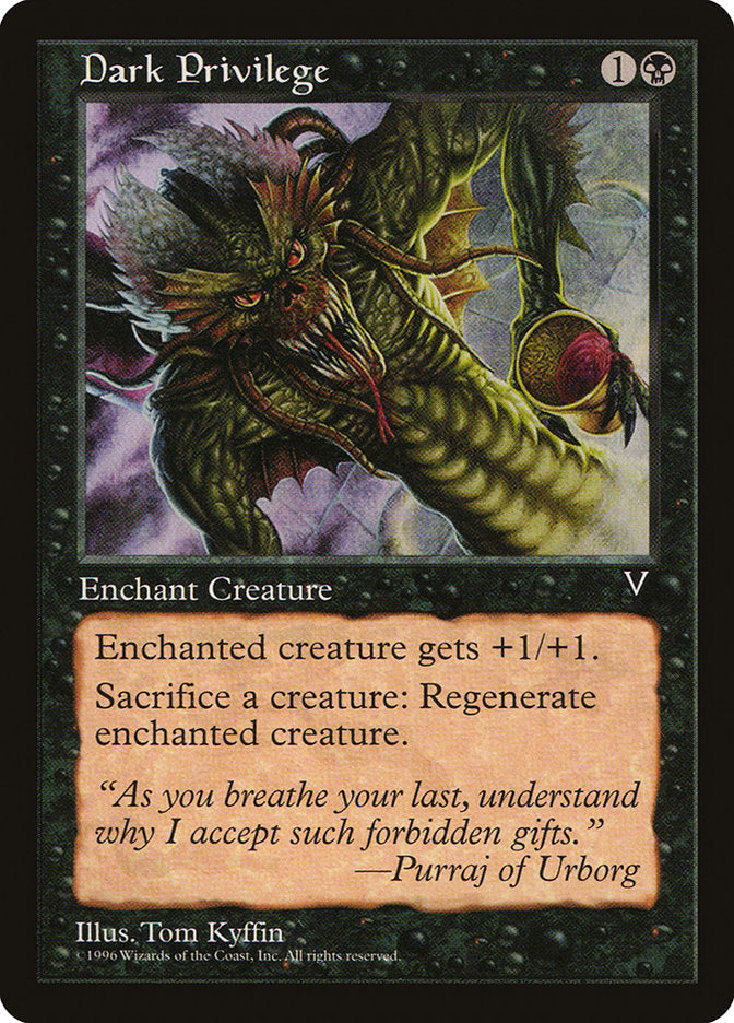 Dark Privilege [Visions] Magic: The Gathering