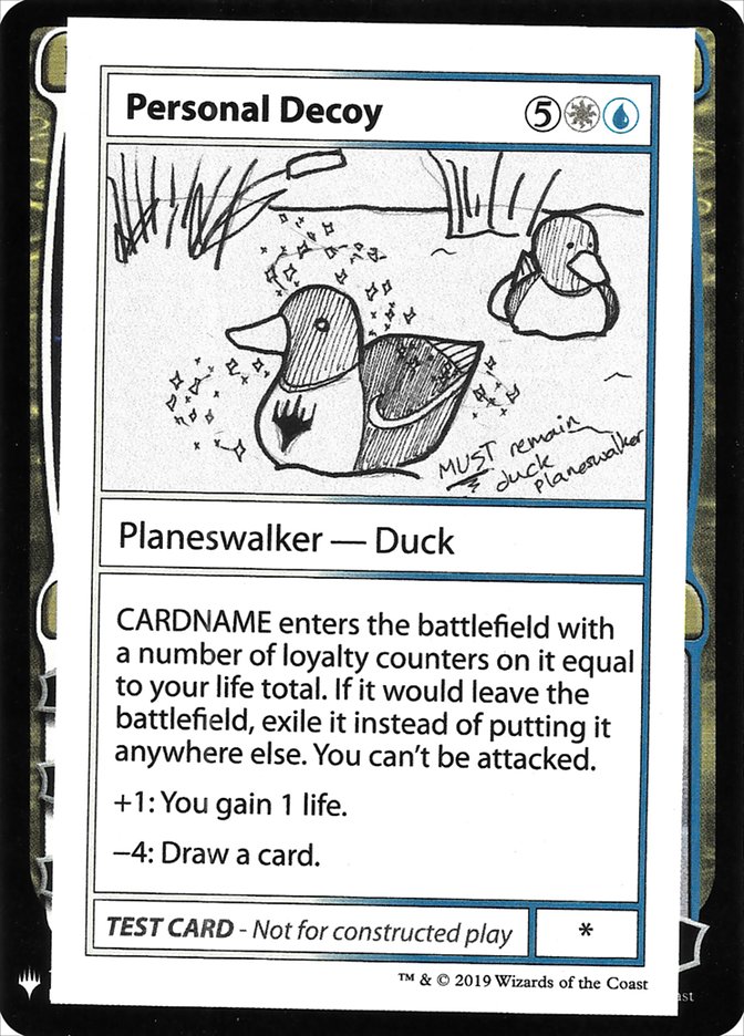 Personal Decoy [Mystery Booster Playtest Cards] Magic: The Gathering