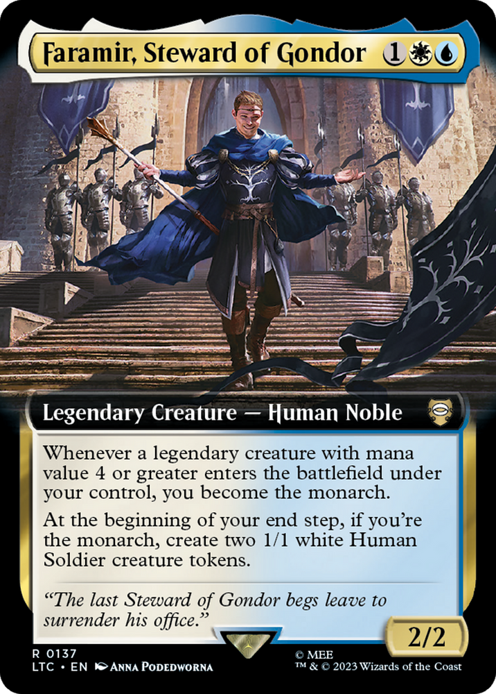 Faramir, Steward of Gondor (Extended Art) [The Lord of the Rings: Tales of Middle-Earth Commander] Magic: The Gathering