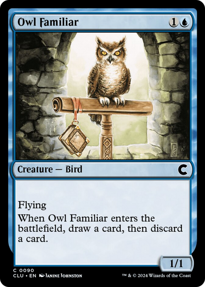 Owl Familiar [Ravnica: Clue Edition] Magic: The Gathering