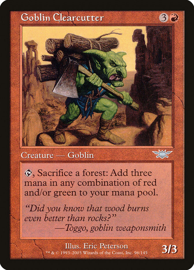 Goblin Clearcutter [Legions] Magic: The Gathering