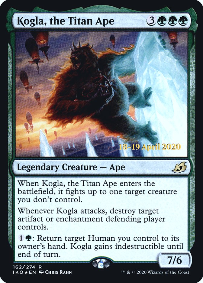 Kogla, the Titan Ape [Ikoria: Lair of Behemoths Prerelease Promos] Magic: The Gathering