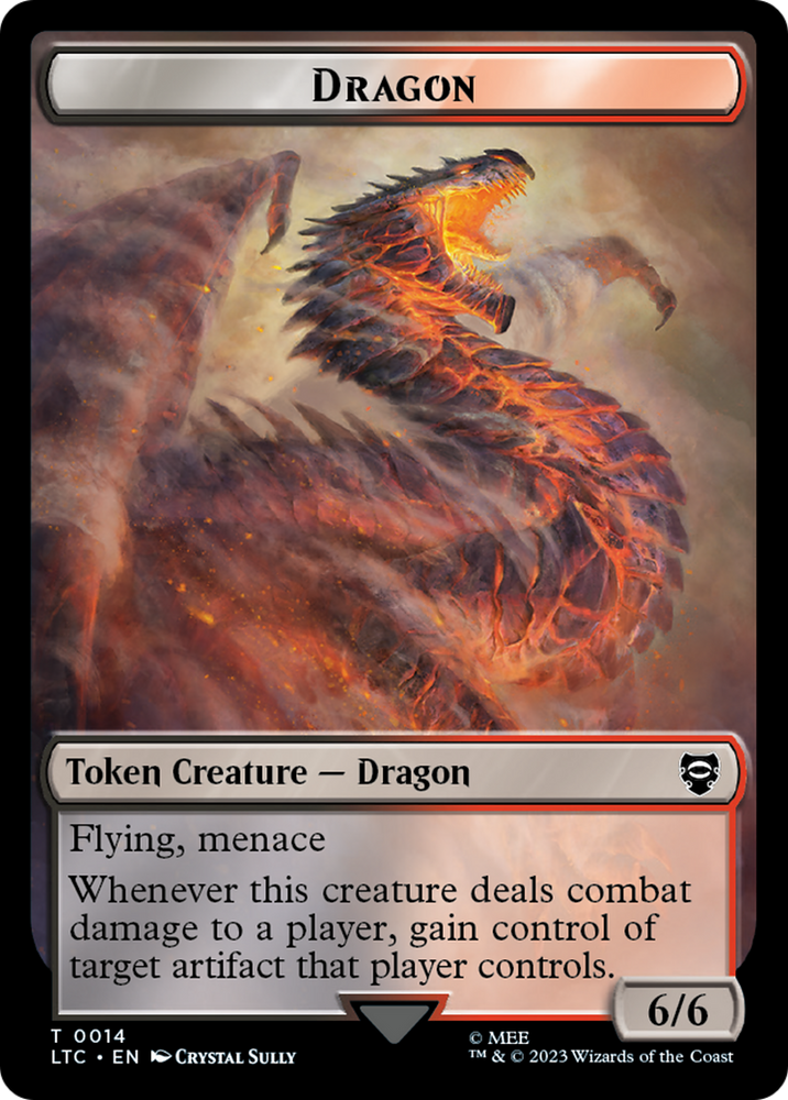 Dragon // Wraith Double-Sided Token [The Lord of the Rings: Tales of Middle-Earth Commander Tokens] Magic: The Gathering