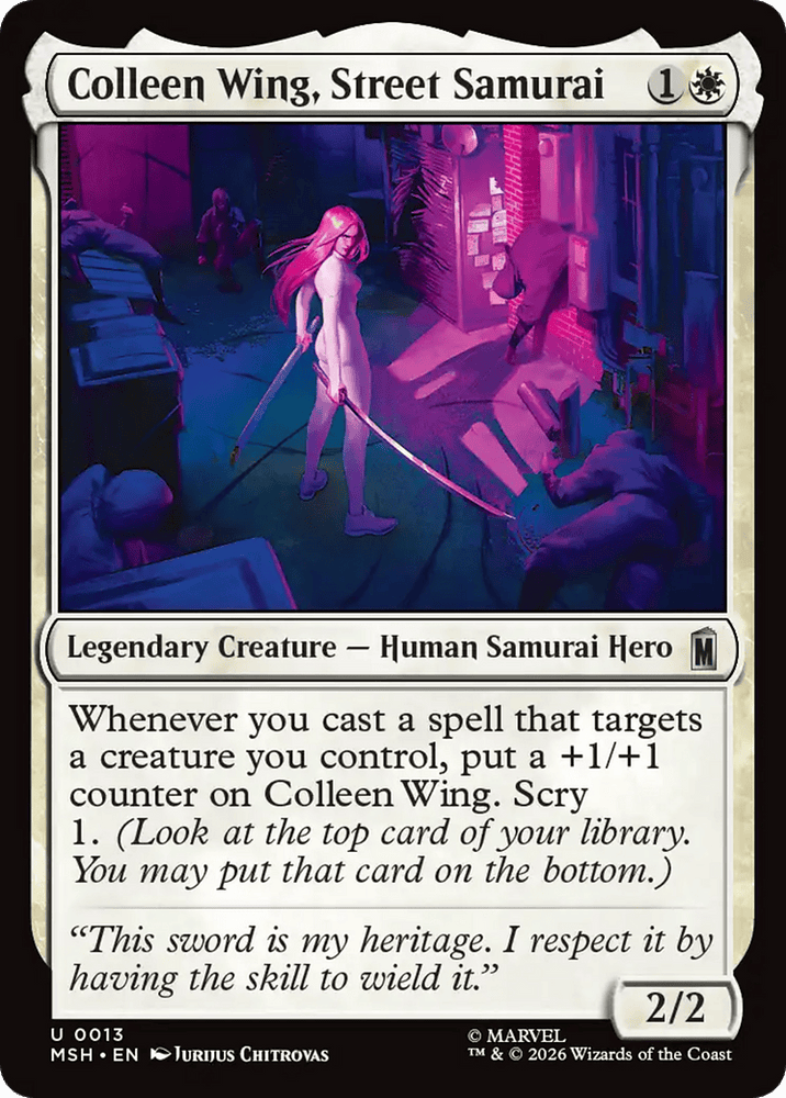Colleen Wing, Street Samurai [Marvel Super Heroes]