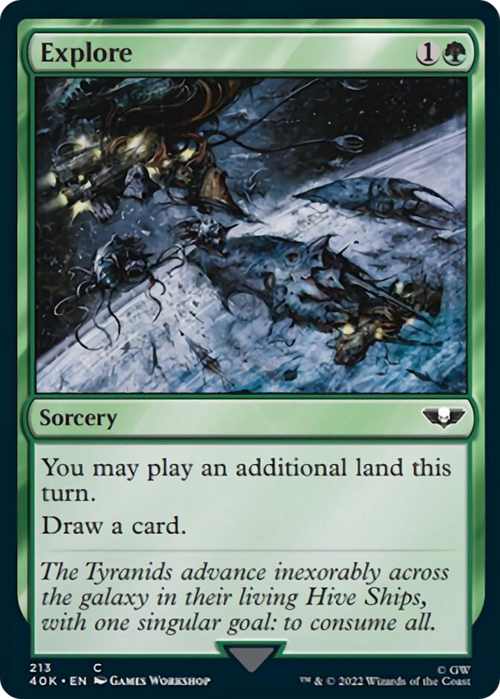 Explore (Surge Foil) [Warhammer 40,000] Magic: The Gathering