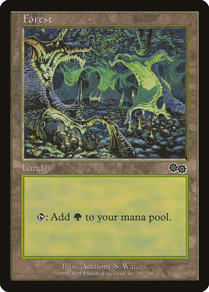 Forest (347) [Urza's Saga] Magic: The Gathering