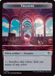 Elemental (0002) // Treasure Double-Sided Token [Secrets of Strixhaven Tokens]