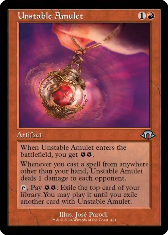 Unstable Amulet (Retro) [Modern Horizons 3] Magic: The Gathering
