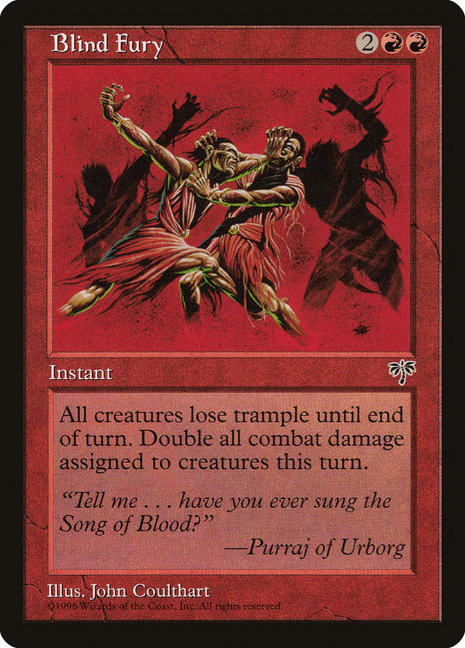 Blind Fury [Mirage] Magic: The Gathering