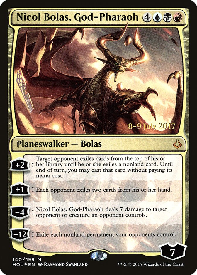 Nicol Bolas, God-Pharaoh [Hour of Devastation Prerelease Promos] Magic: The Gathering