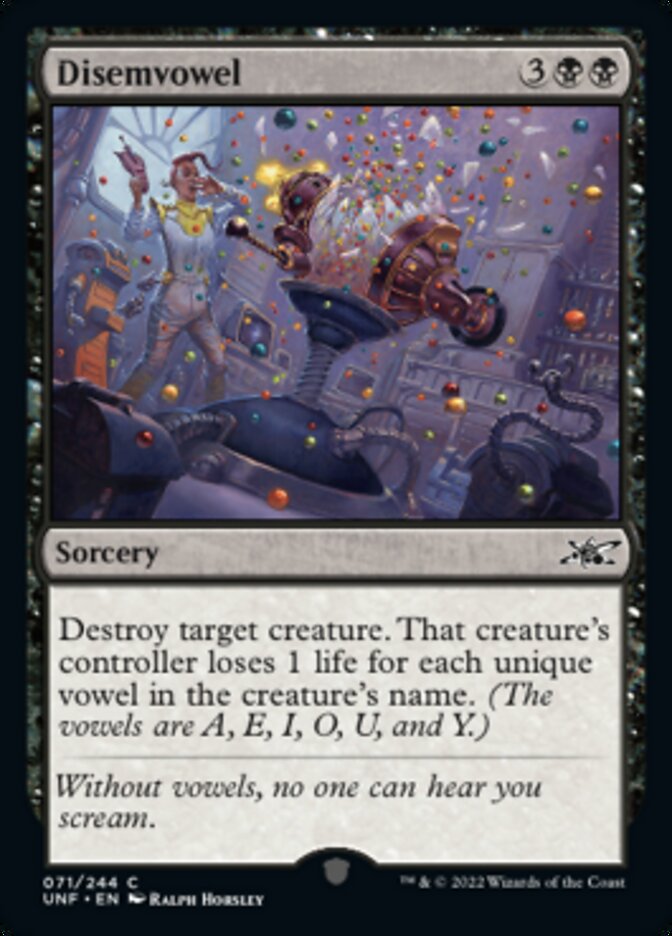 Disemvowel [Unfinity] Magic: The Gathering