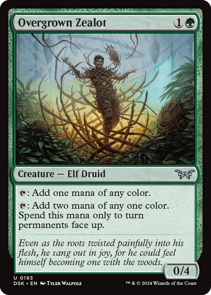 Overgrown Zealot [Duskmourn: House of Horror] Magic: The Gathering