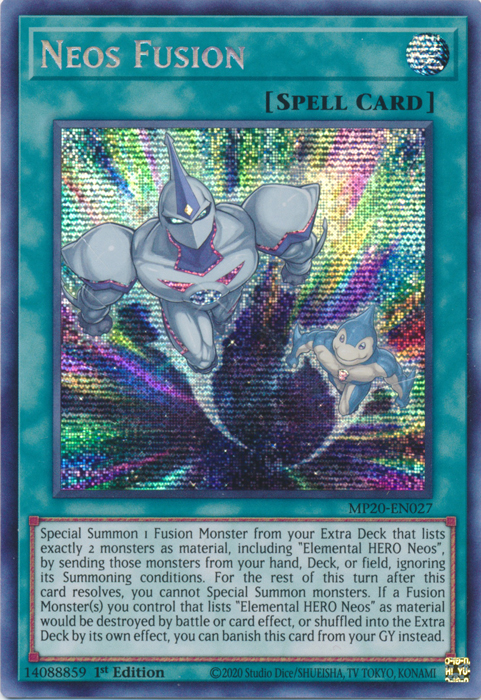 Neos Fusion [MP20-EN027] Prismatic Secret Rare - Yugioh Cards For Your TCG Needs!