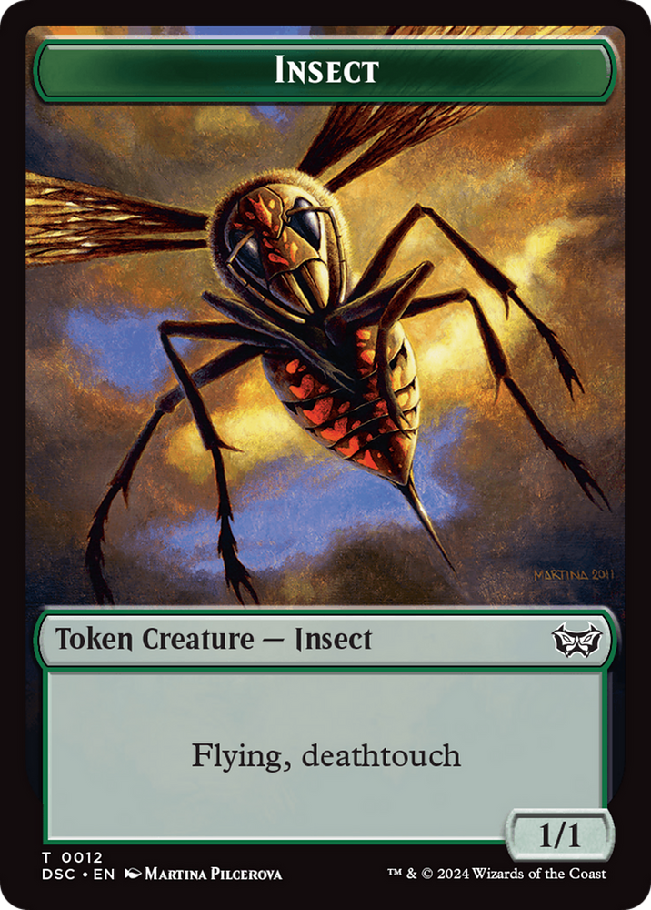 Insect (0012) // Ooze (0013) Double-Sided Token [Duskmourn: House of Horror Commander Tokens] Magic: The Gathering
