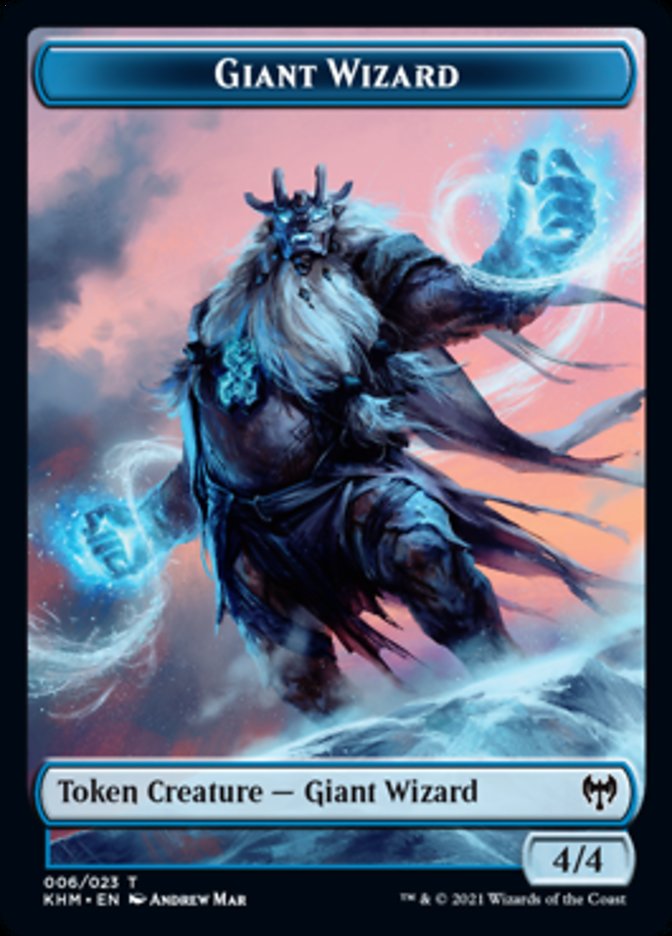 Giant Wizard Token [Kaldheim Tokens] Magic: The Gathering
